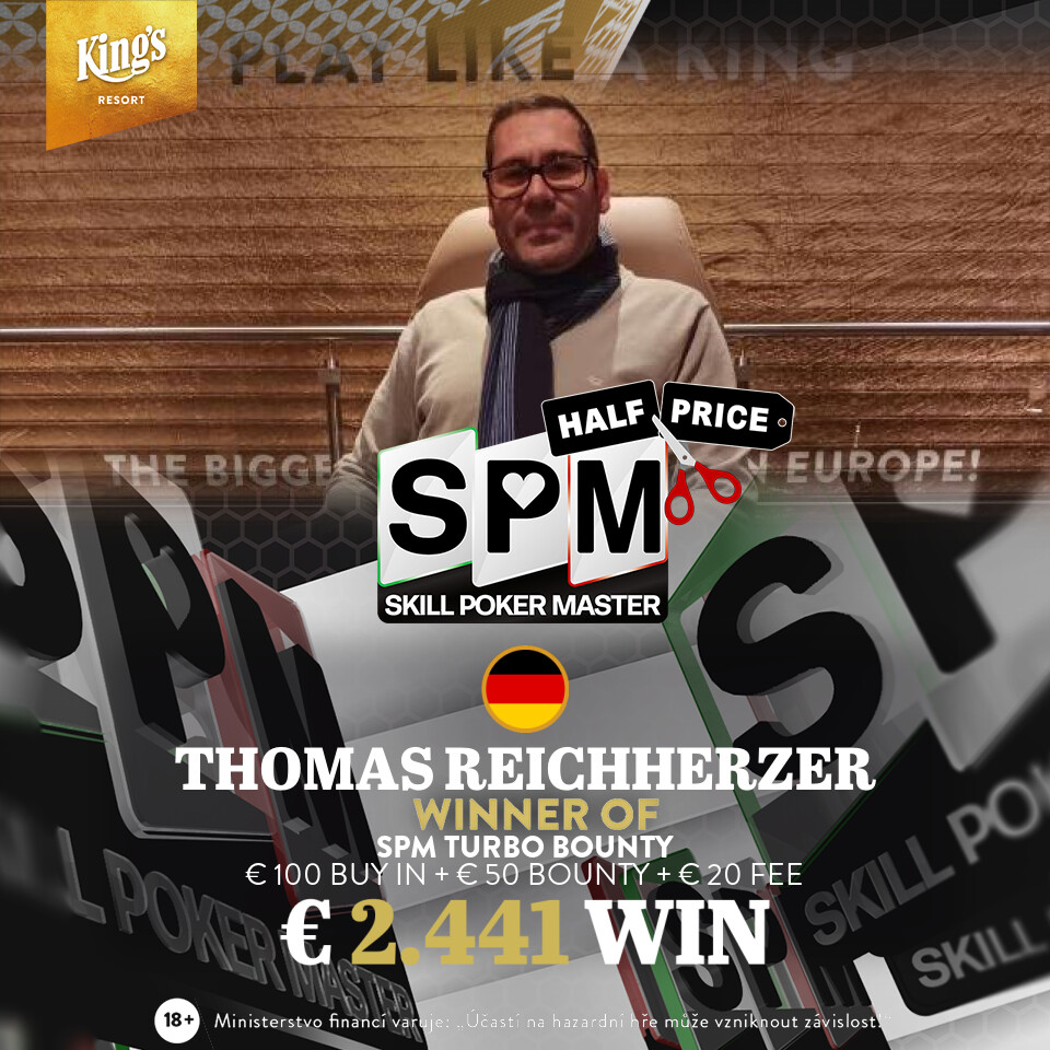 پوکر زنده |  King’s: Thomas Reichherzer gewinnt das SPM Turbo Bounty