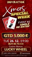 Live Poker |  Casino Imperator: Heads-up deal at Christmas Single Re-Entry